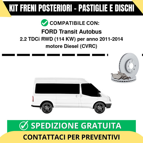 Kit freni posteriori ford - freni,
